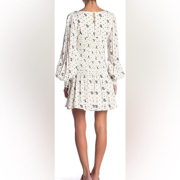 Free People Two Faces Floral Mini Dress in Tea Combo size Large - Picture 2 of 9